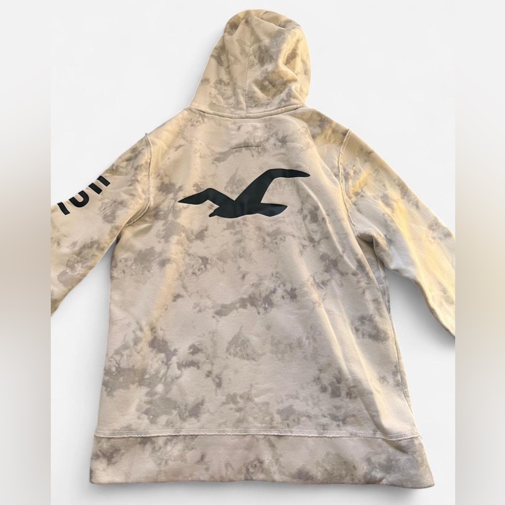 Hollister Tie-Dye Hoodie with Black Graphic